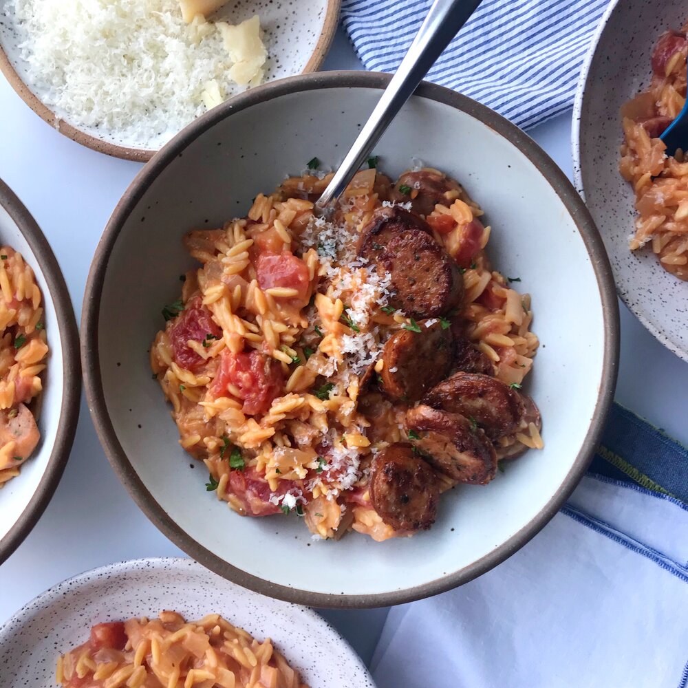 One-Pot Cheesy Sausage And Rice - Didn't I Just Feed You