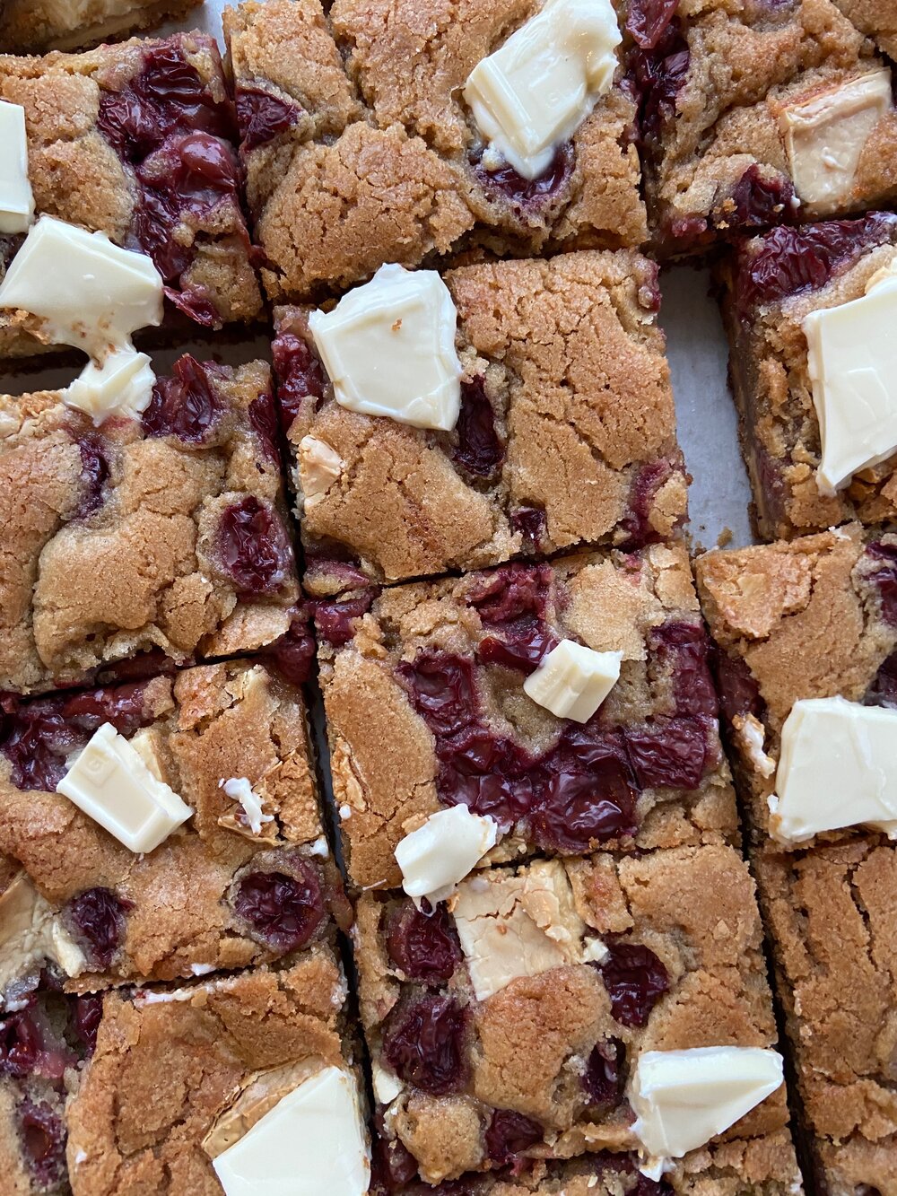 Tart Cherry and White Chocolate Blondies | Didn't I Just Feed You