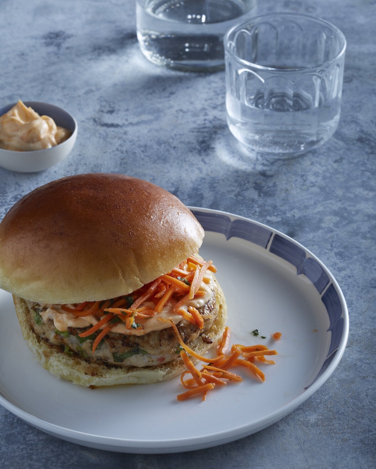 Thai Chicken Burgers with Quick Pickled Carrots from Make It Easy cookbook by Stacie Billis | Didn't I Just Feed You