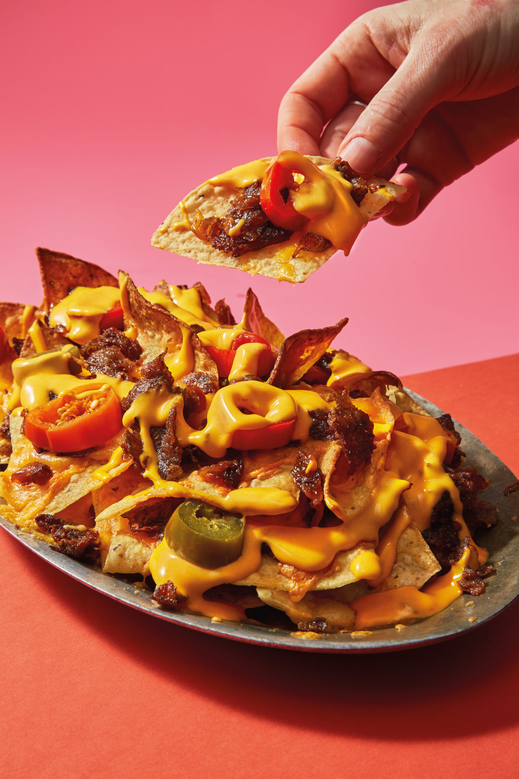 Cheesesteak Nachos recipe from the Nachos For Dinner cookbook by Dan Whalen | Didn't I Just Feed You podcast