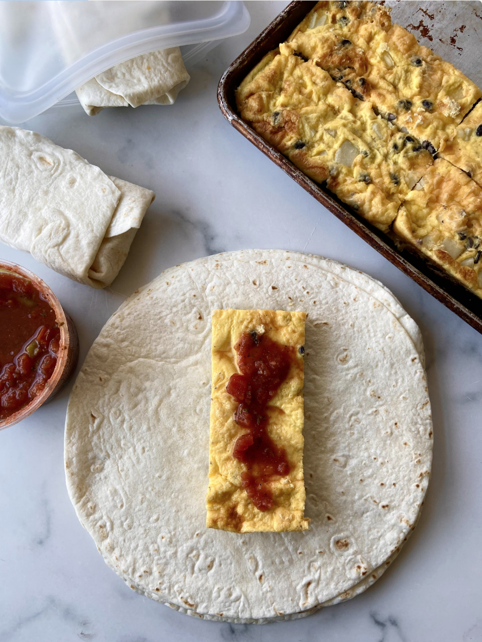 Make-Ahead Frittata Breakfast Burrito recipe | Didn't I Just Feed You podcast