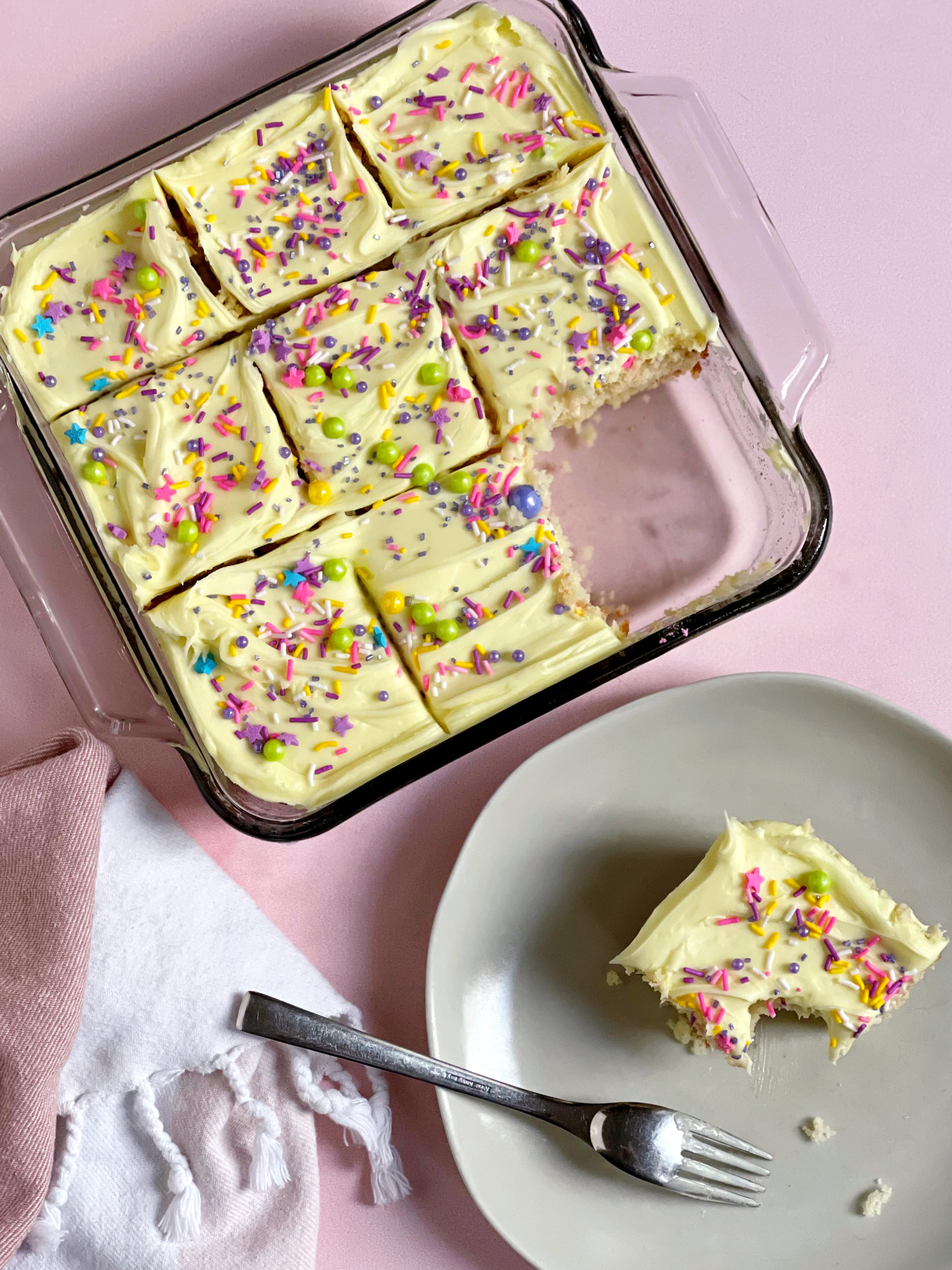 Quickest Everyday Bisquick Cake recipe: When you want cake, and you DON'T want to work hard for it too | Didn't I Just Feed You podcast