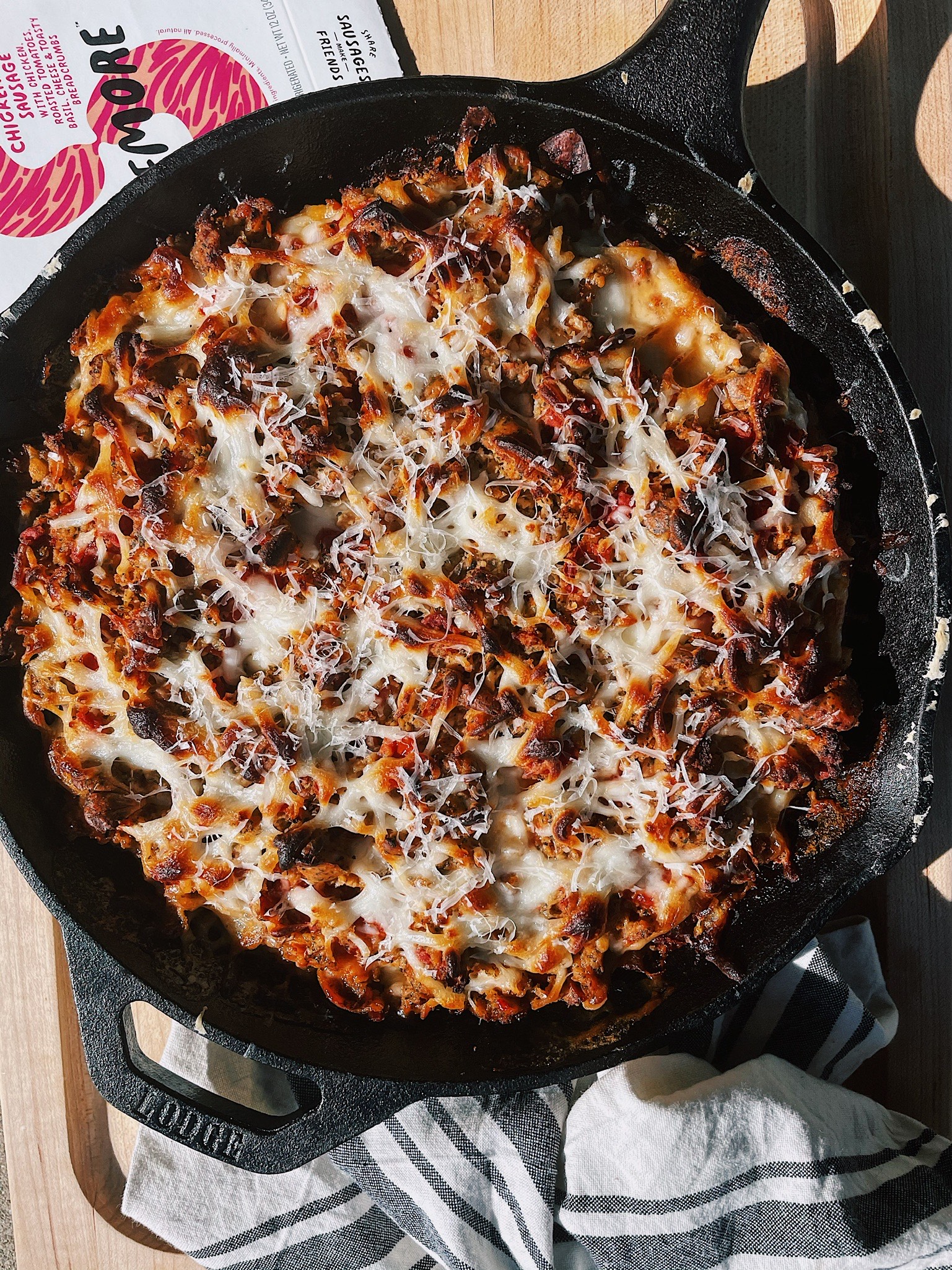 Chicken Parm Skillet Pizza Recipe | Didn't I Just Feed You podcast