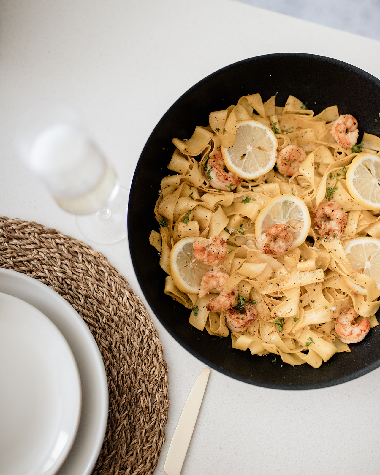 Shrimp Scampi Recipe at The Kachet Life | featured on Didn't I Just Feed You