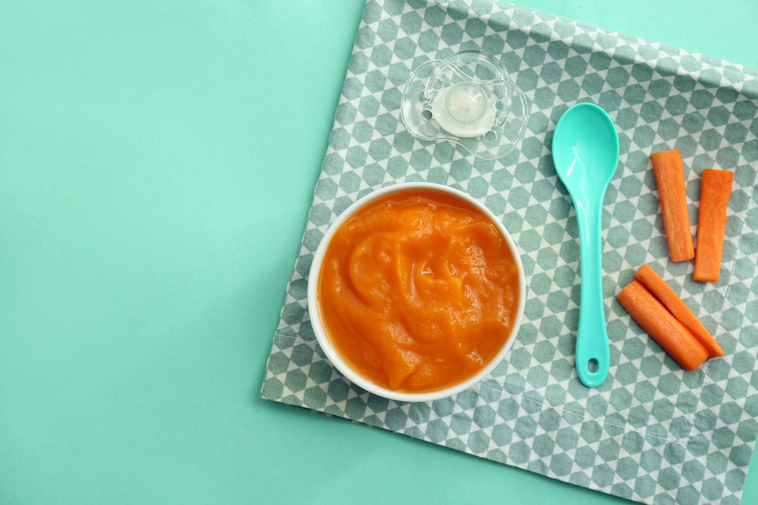 Sweet Potato-Red Lentil Mash: Our favorite easy baby food recipe from Kacie of Mama Knows Nutrition | Didn't I Just Feed You