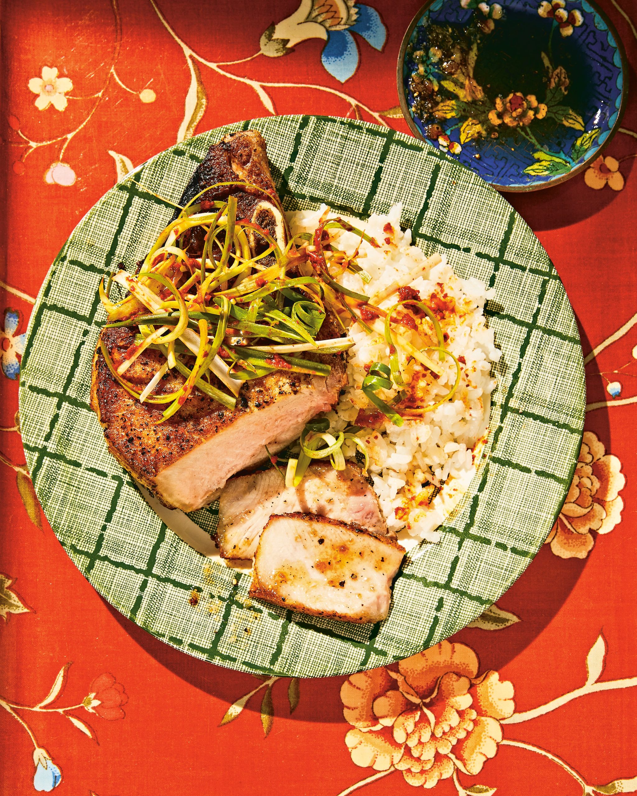 Salt-and-Pepper Pork Chops with Vinegared Scallions: A favorite recipe from Eric Kim's cookbook, Korean American: Food That Tastes Like Home | Didn't I Just Feed You podcast