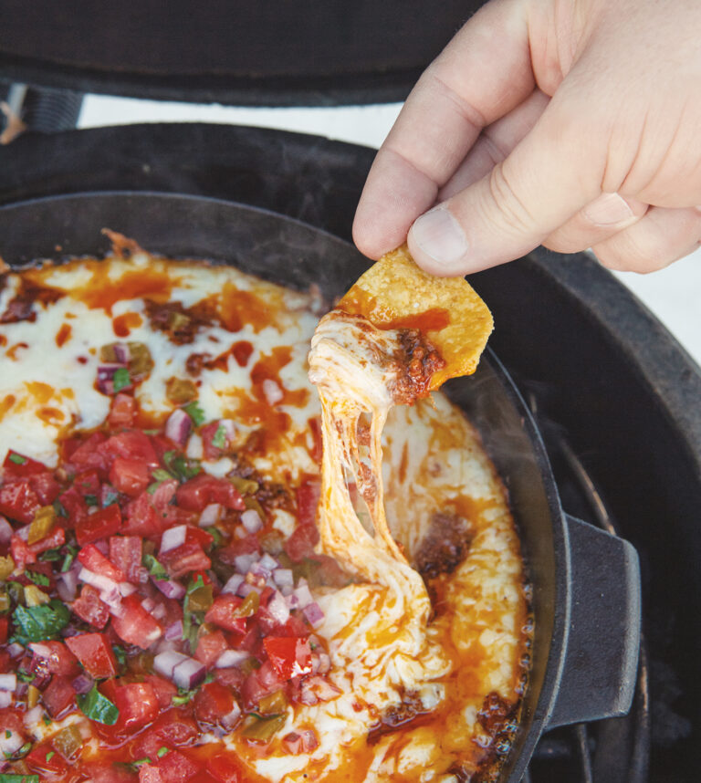 Queso Super Fundido recipe by The Grill Dads, from The Best Grilling Cookbook Ever Written by Two Idiots | featured at Didn't I Just Feed You podcast